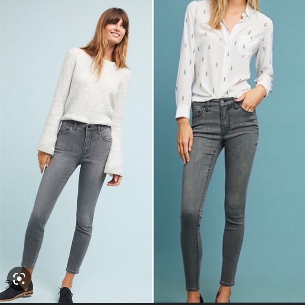 Anthropologie Pilcro And The Letterpress High Rise Skinny Jeans in Gray
